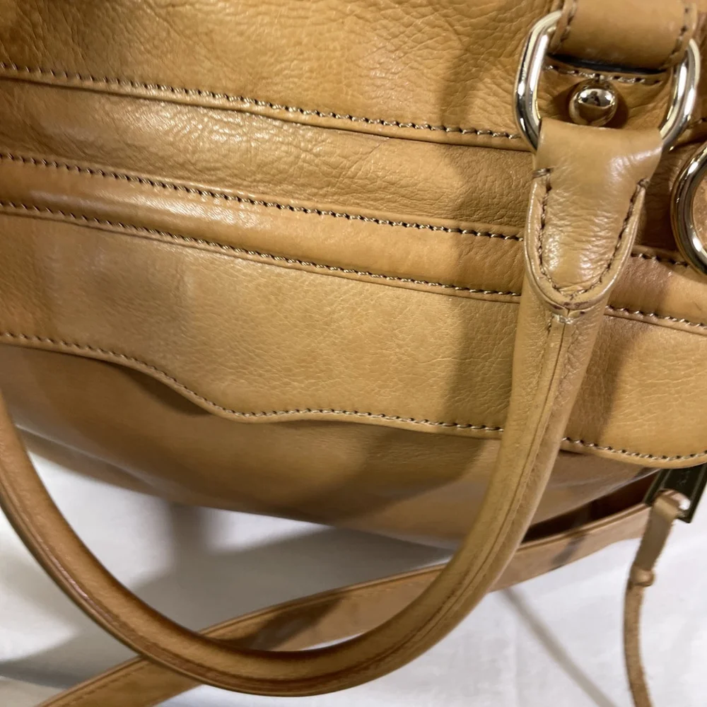 Rebecca Minkoff Morning After Bag MAB Caramel Leather Tote Satchel Crossbody